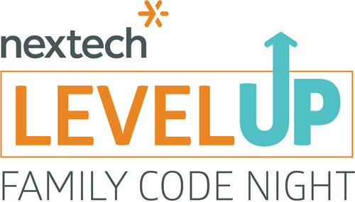 Nextech LevelUP Family Code Night Logo